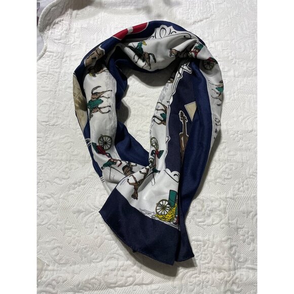 Vintage Elegant Made In Italy Large Scarf 34x34 - Picture 1 of 6